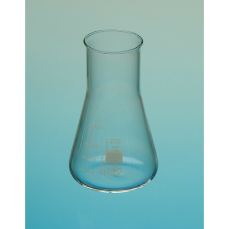 Fiole Erlenmeyer en Verre à col large